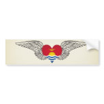I Love Kiribati -wings Bumper Sticker