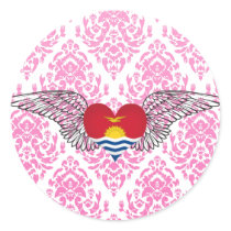 I Love Kiribati -wings Stickers