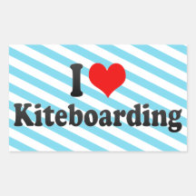 I love Kiteboarding Rectangle Stickers