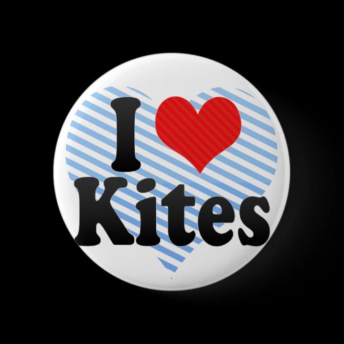 I Love Kites Pin