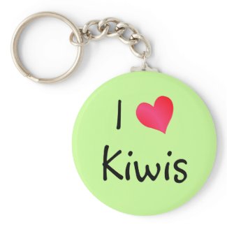 I Love Kiwis keychain