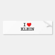 I Love Klein Bumper Sticker