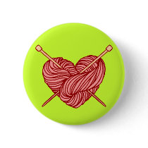 I Love Knitting Pinback Buttons