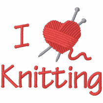 I Love Knitting embroidered shirts