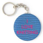 I LOVE KNITTING KEYCHAINS