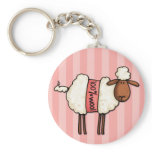 i love knitting key chain