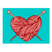 I Love Knitting Post Cards