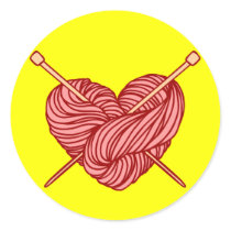 I Love Knitting Sticker
