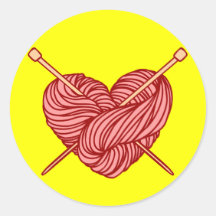 I Love Knitting Sticker