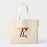 i love knitting tote bags