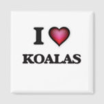 I Love Koalas 2 Inch Square Magnet