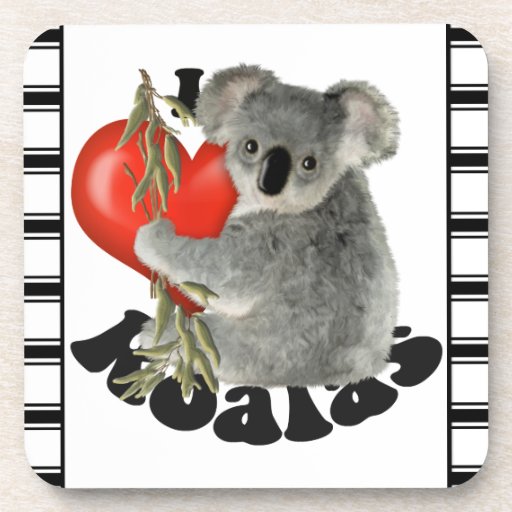 I Love Koalas Beverage Coaster