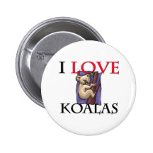 I Love Koalas Pins
