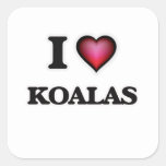 I Love Koalas Square Sticker