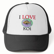 I Love Koi hats