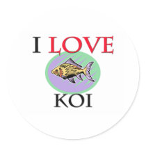 I Love Koi stickers