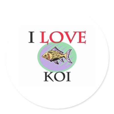 I Love Koi Round Sticker by tshirtshirts