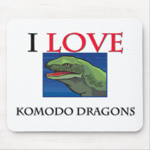 I Love Komodo Dragons Mouse Pad