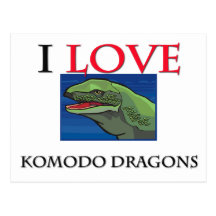 I Love Komodo Dragons Post Card