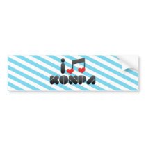 I Love Konpa Bumper Sticker