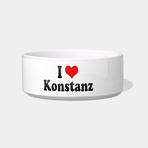 I Love Konstanz, Germany Cat Water Bowls