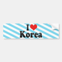 I Love Korea Bumper Sticker