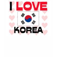 I Love Korea t-shirts