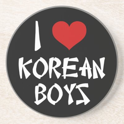 I Love Korean Boys coasters