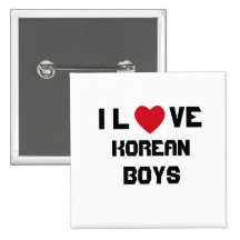 I LOVE KOREAN BOYS PINS