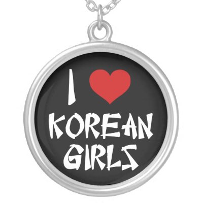 I Love Korean Girls necklaces