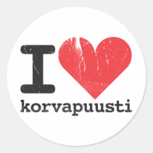 I Love Korvapuusti Sticker