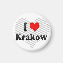 I Love Krakow, Poland magnets