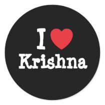 I love Krishna heart T-Shirt stickers