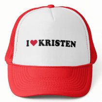 I LOVE KRISTEN hats