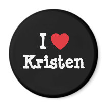 I love Kristen heart T-Shirt magnets