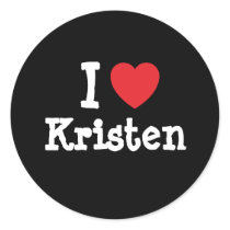 I love Kristen heart T-Shirt stickers
