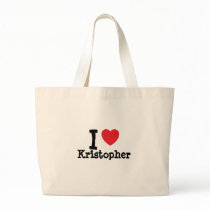 I love Kristopher heart custom personalized bags by funnycustomtshirts I love Kristopher heart custom personalized bags