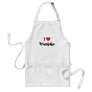 I Love Krumkake Apron