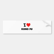I Love Kung Fu Bumper Sticker