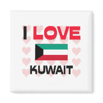 I Love Kuwait magnets by tshirtshirts I Love Kuwait magnets