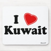 I Love Kuwait mousepads