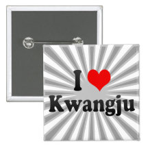 I Love Kwangju, Korea Buttons