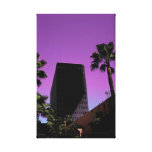 I love L.A. Cityscape Purple Themed  Wrapped Canva Canvas Prints