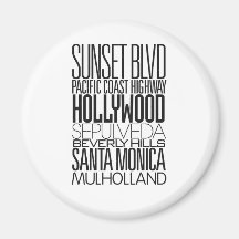 I Love LA Fridge Magnet