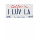 I Love LA Vanity Plate t-shirts