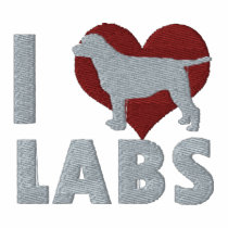 I Love Labs Embroidered Shirt (Hoodie) embroidered shirts