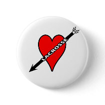I Love Lacrosse Heart Pin