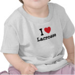 I love Lacrosse heart custom personalized T Shirts