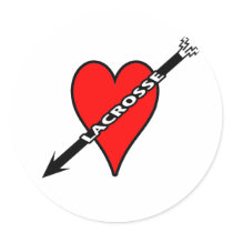 I Love Lacrosse Heart
