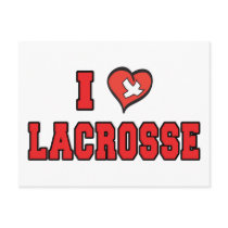 I Love Lacrosse postcards by Lacrosse_TShirts I Love Lacrosse postcards